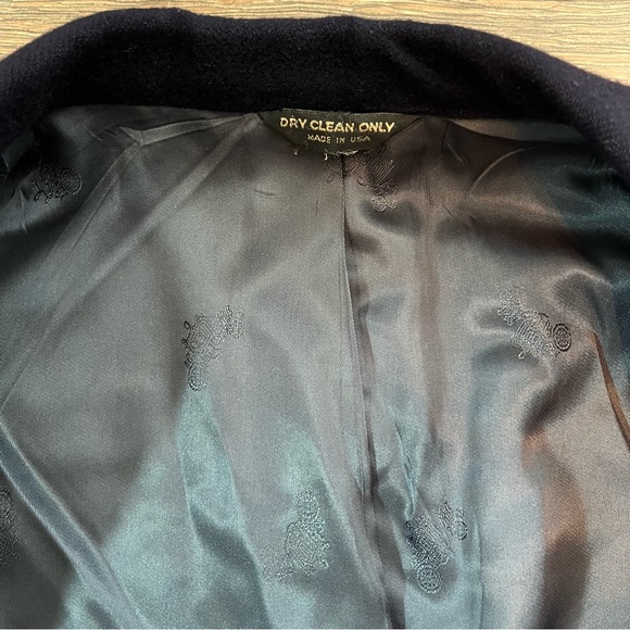 100% Cashmere Made in USA Mark Shale Navy Blue 2 Button Jacket Men’s M size 40 - Picture 2 of 13